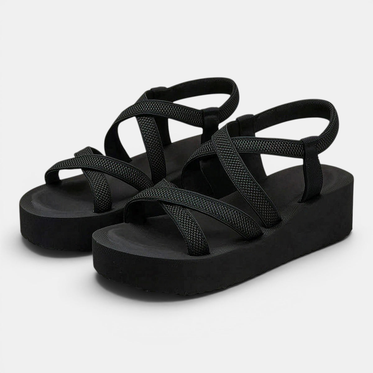 Women's Strappy Wedge Sandals with Platform Sole