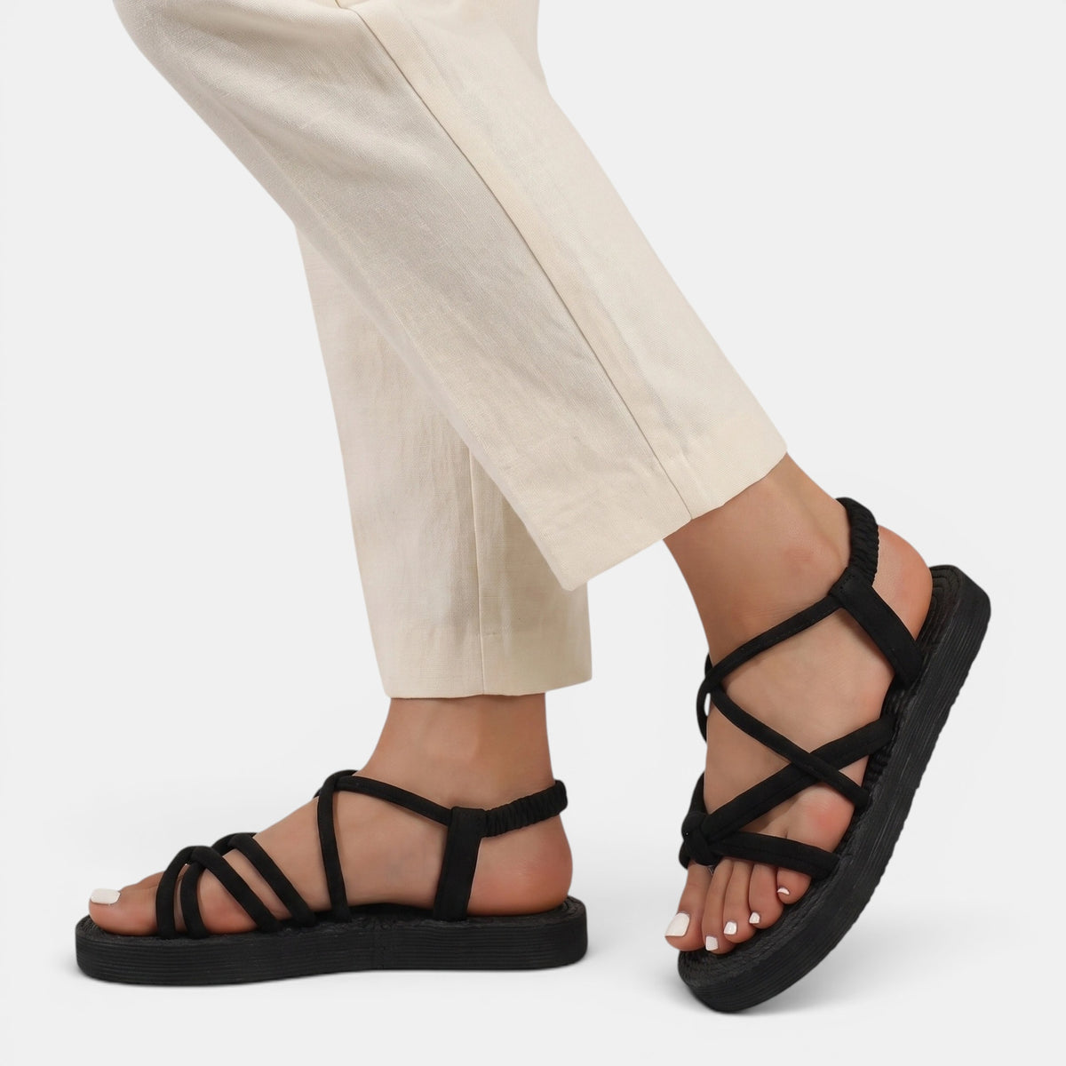 Women's Strappy Wedge Sandals with Platform Sole