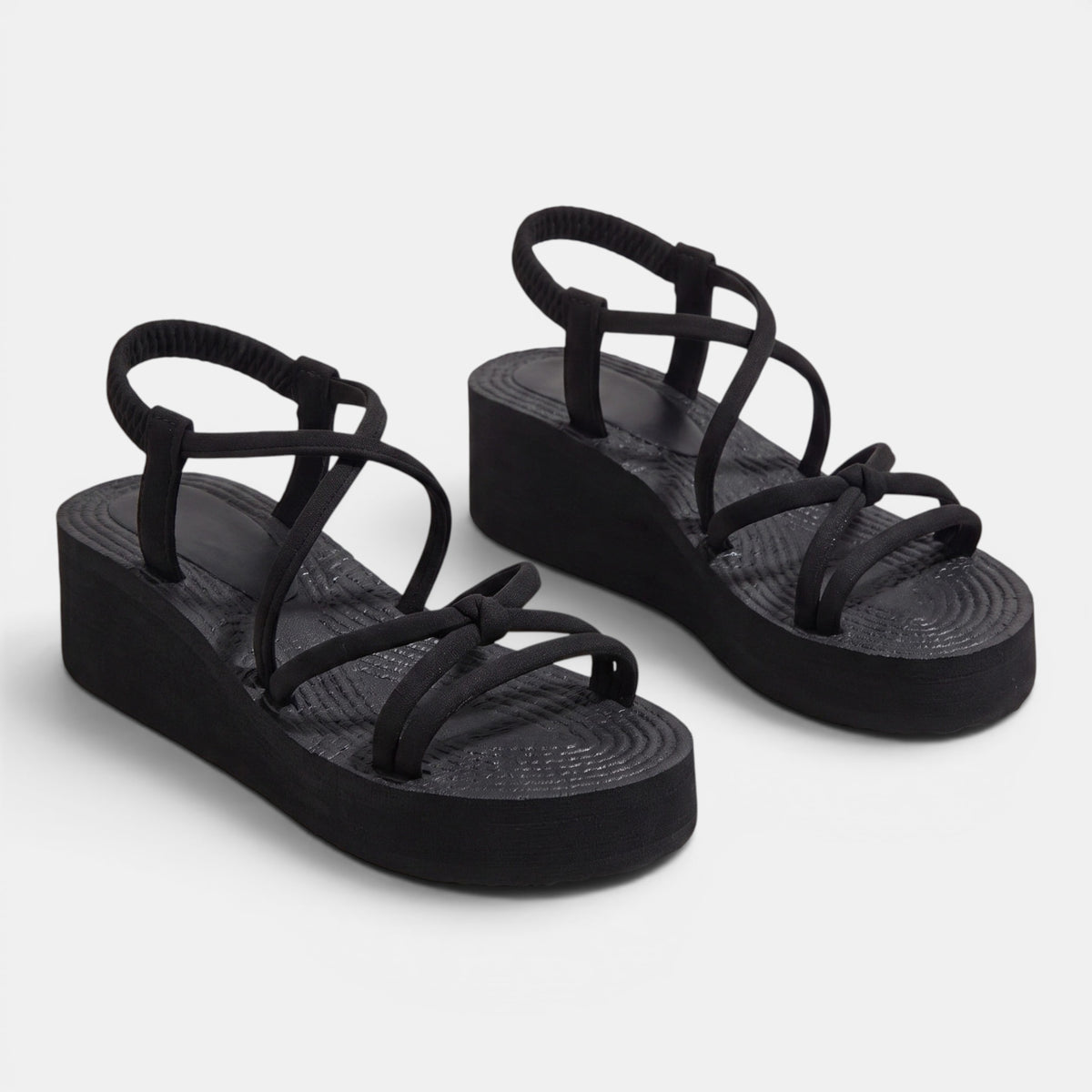 Women's Strappy Wedge Sandals with Platform Sole