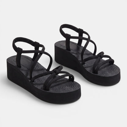 Women's Strappy Wedge Sandals with Platform Sole