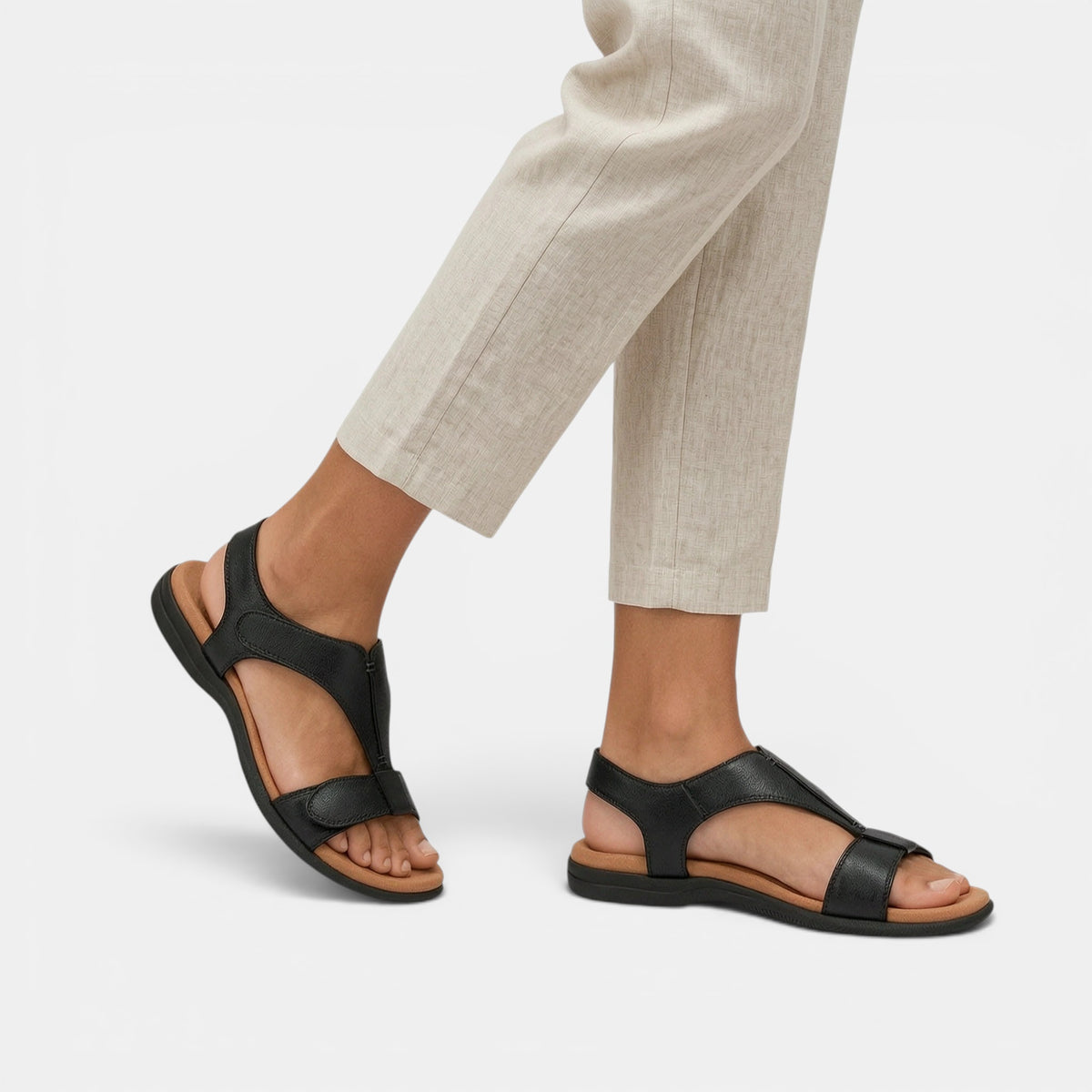 Women's Adjustable Strap Sandals with Open Toe Design