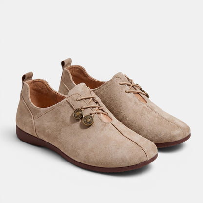 Women's Casual Comfort Loafers with Lace-Up Design