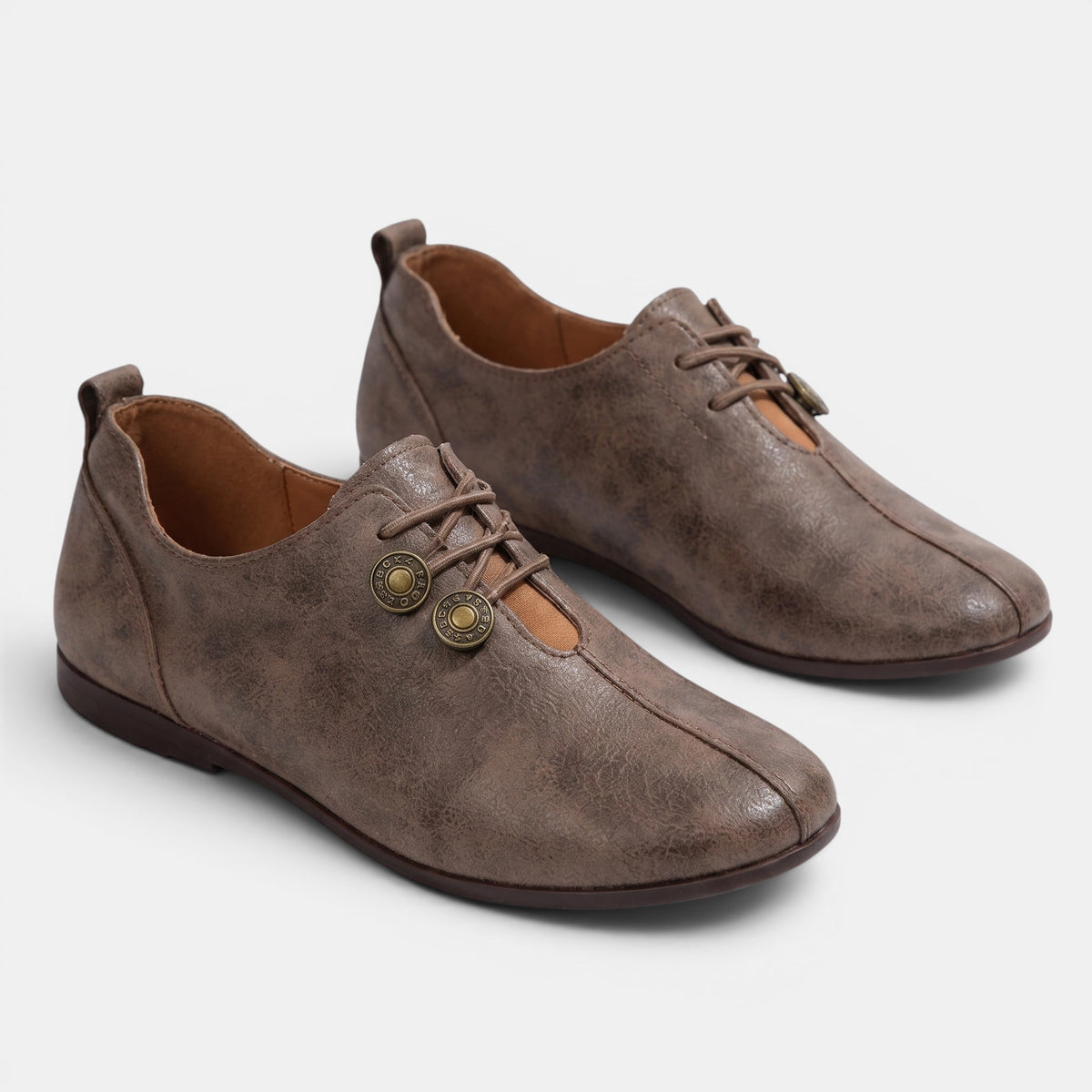 Women's Casual Comfort Loafers with Lace-Up Design