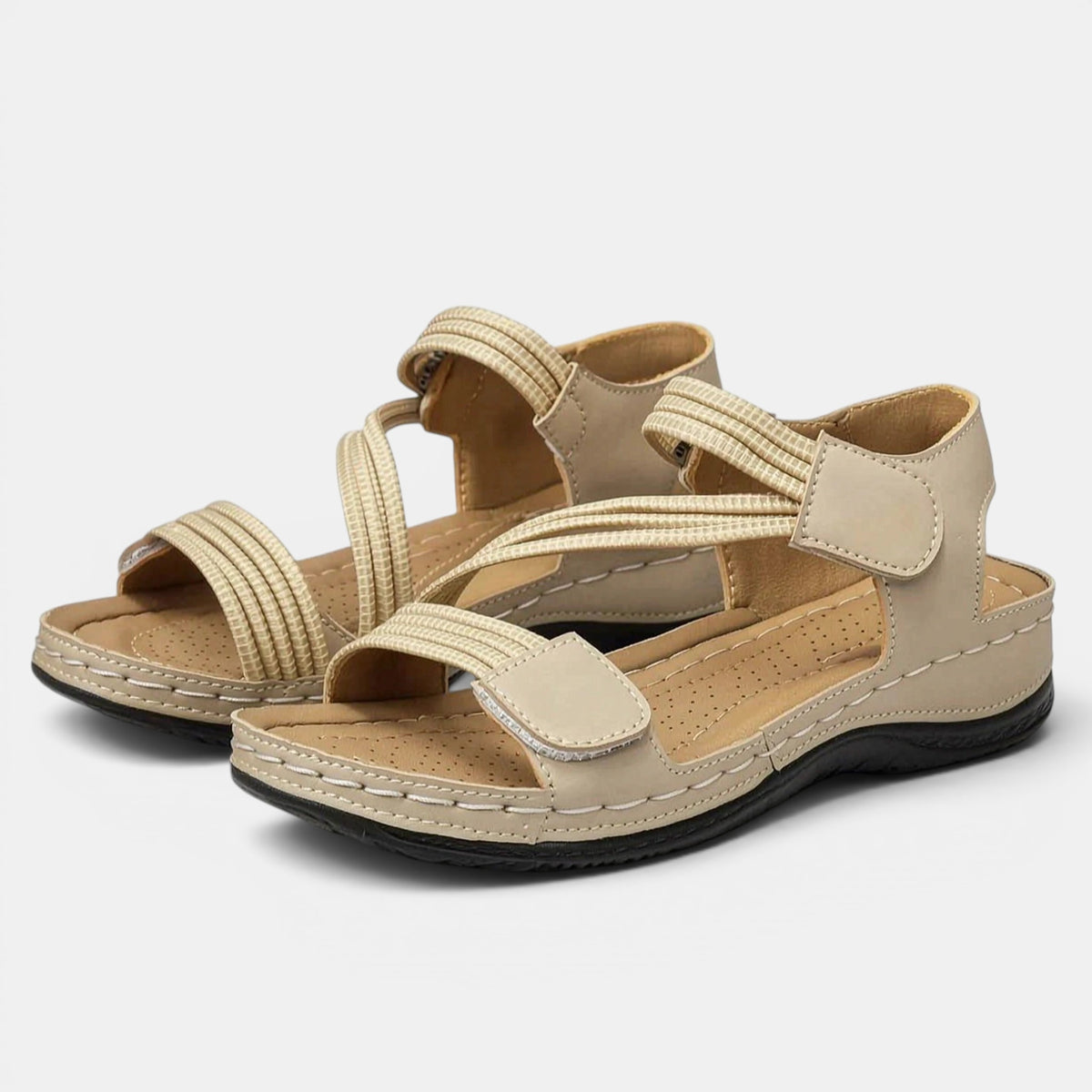 Women's Casual Flat Sandals with Adjustable Straps