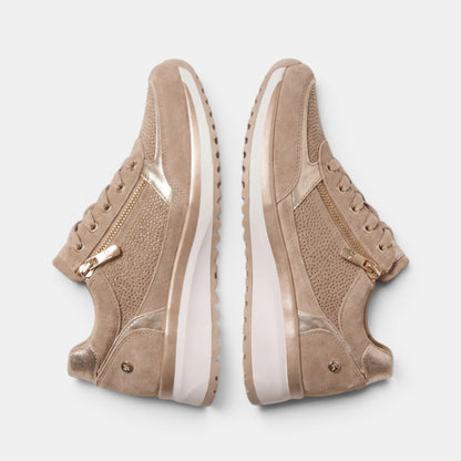 Women's Casual Wedge Sneakers with Side Zipper