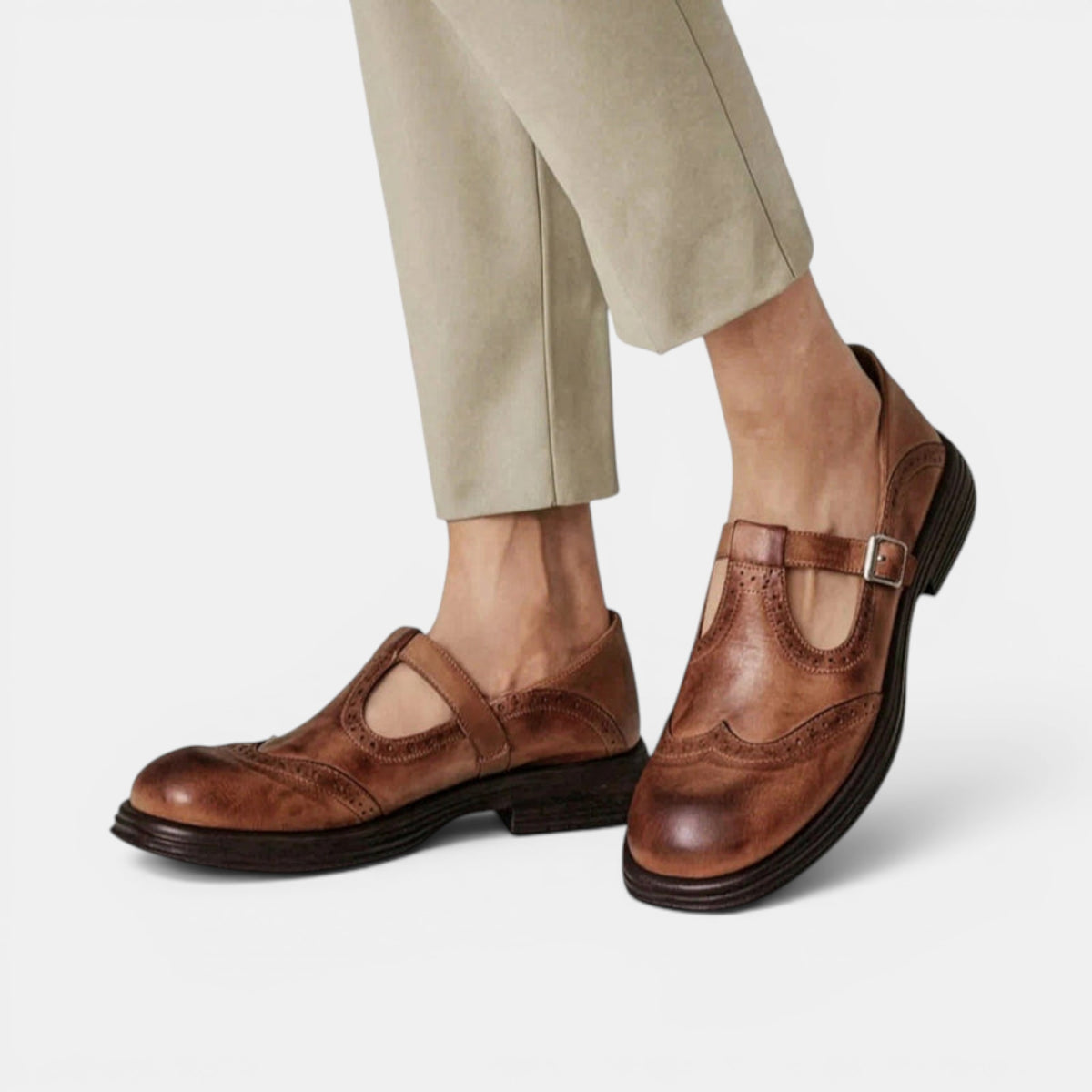 Women's Classic Mary Jane Shoes with Block Heel