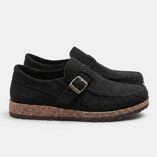 Women's Comfort Slip-On Loafers with Adjustable Buckle