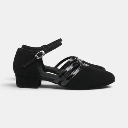 Women's Dance Shoes with Ankle Strap and Low Heel