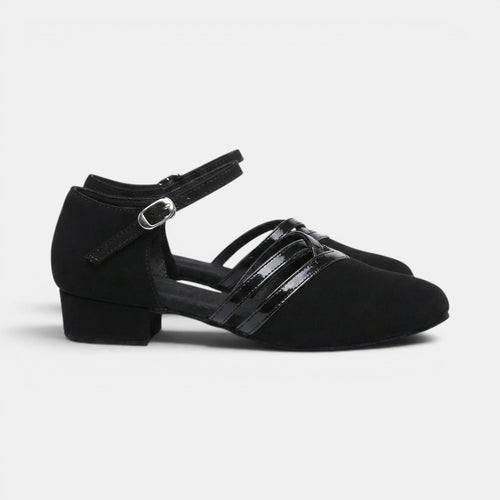 Women's Dance Shoes with Ankle Strap and Low Heel