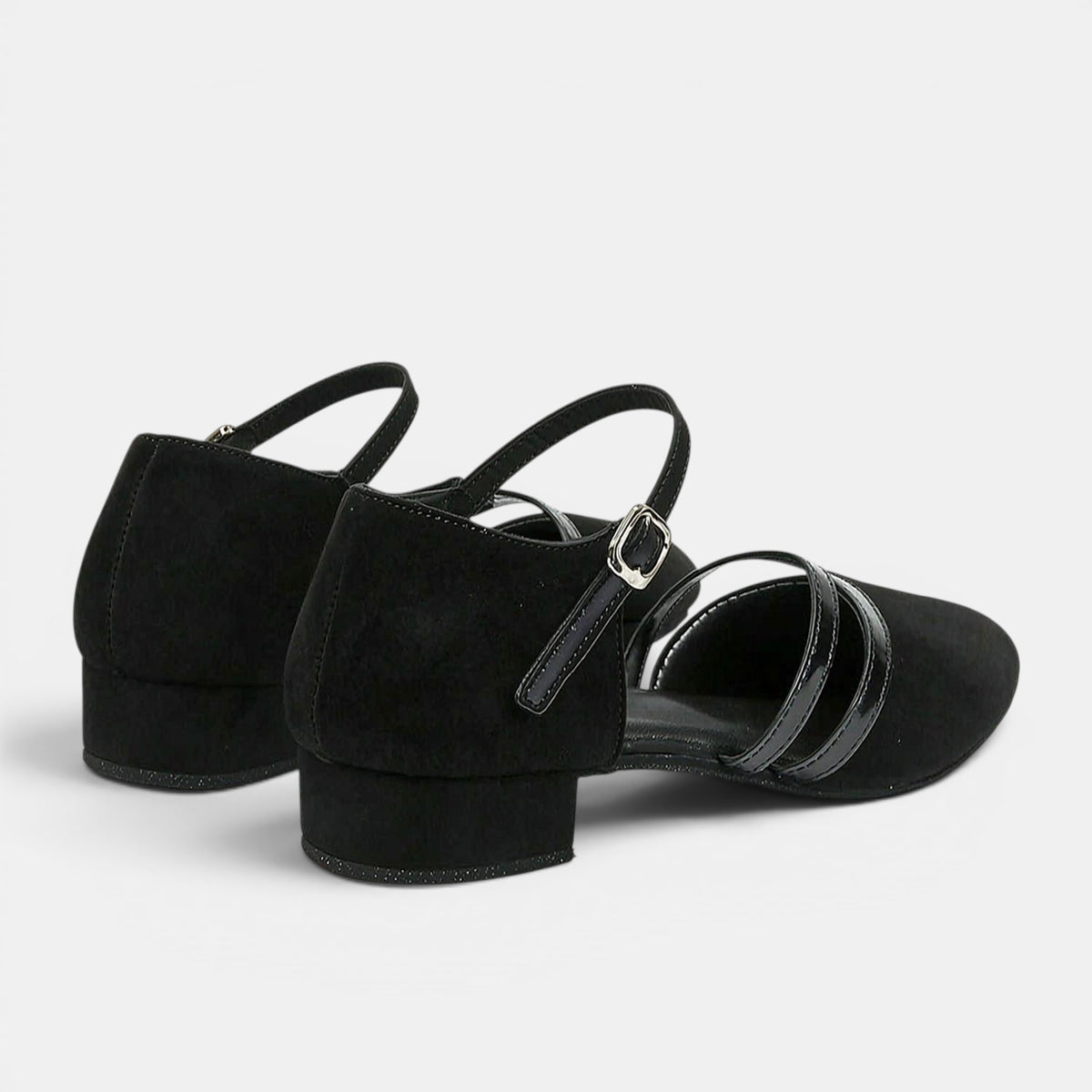 Women's Dance Shoes with Ankle Strap and Low Heel