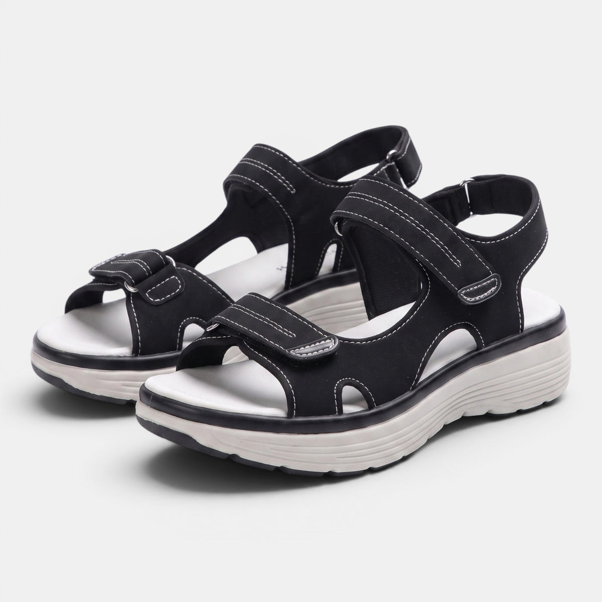 Women's Double Strap Walking Sandals with Open Toe