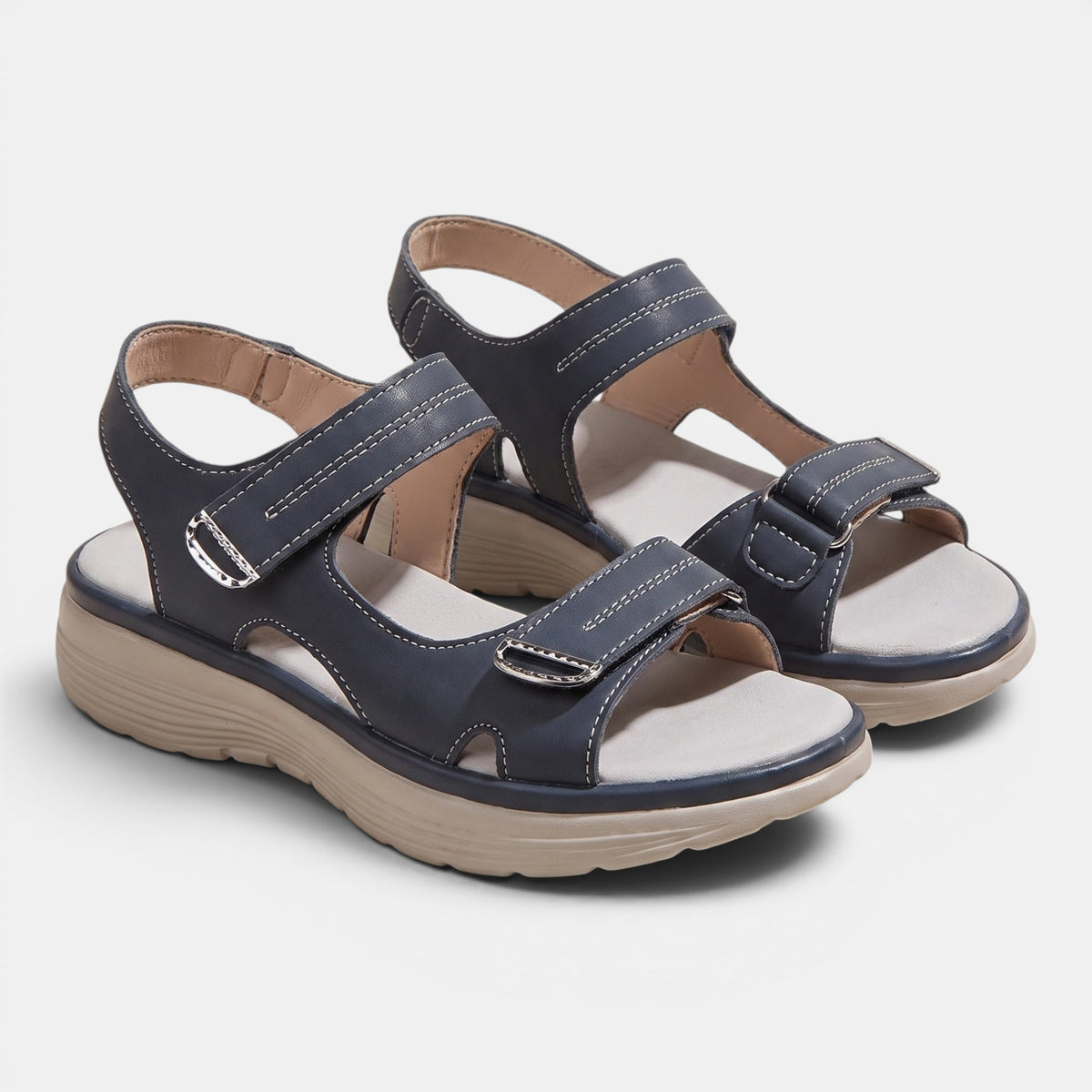 Women's Double Strap Walking Sandals with Open Toe