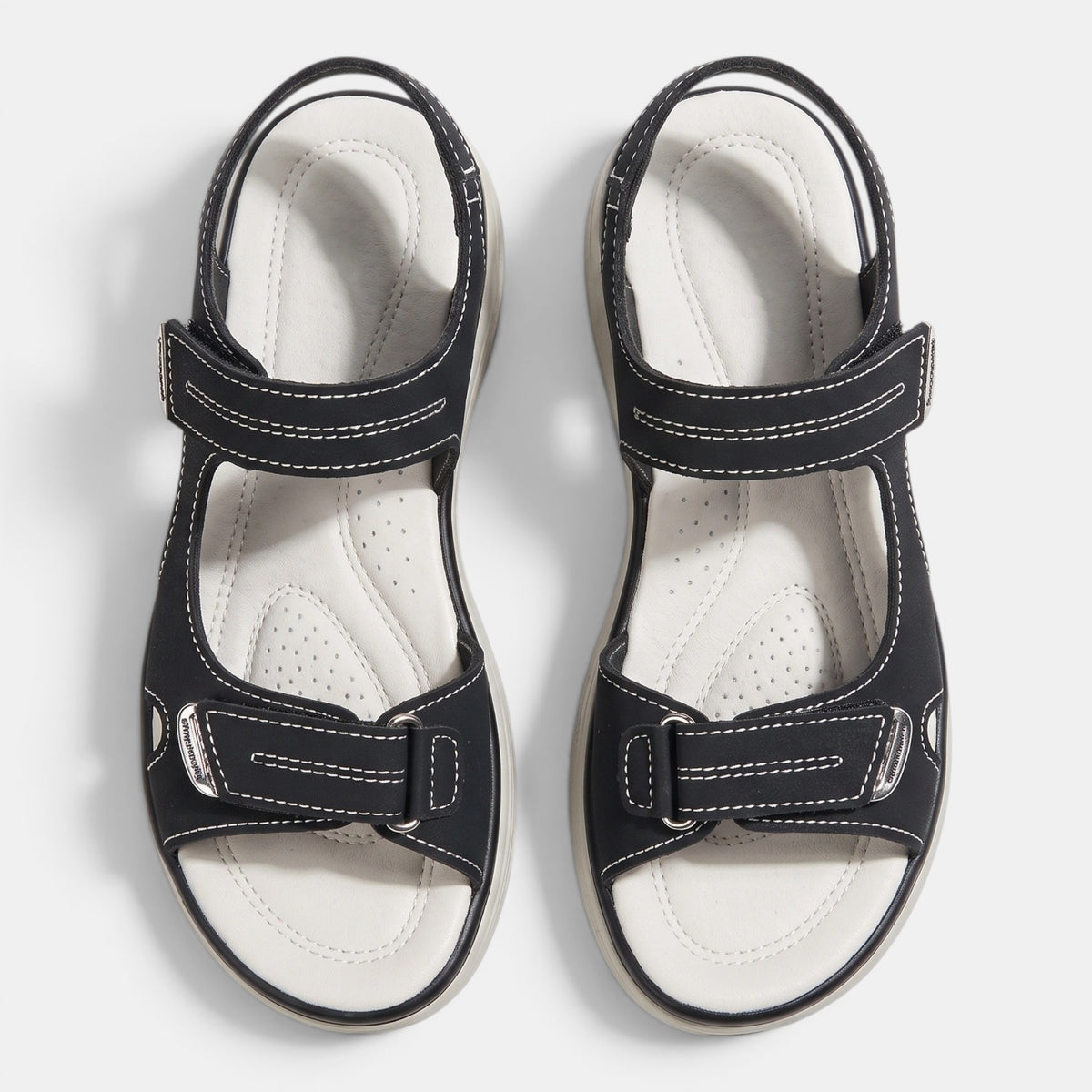 Women's Double Strap Walking Sandals with Open Toe