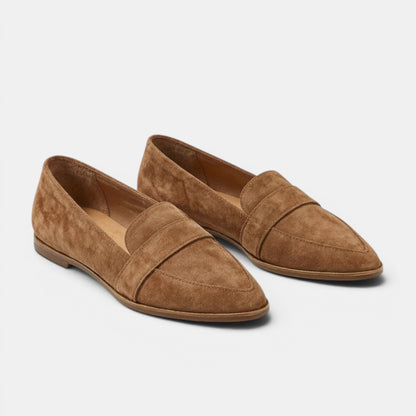 Women's Flat Loafers with Pointed Toe Design