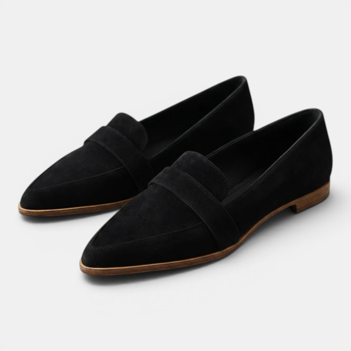 Women's Flat Loafers with Pointed Toe Design
