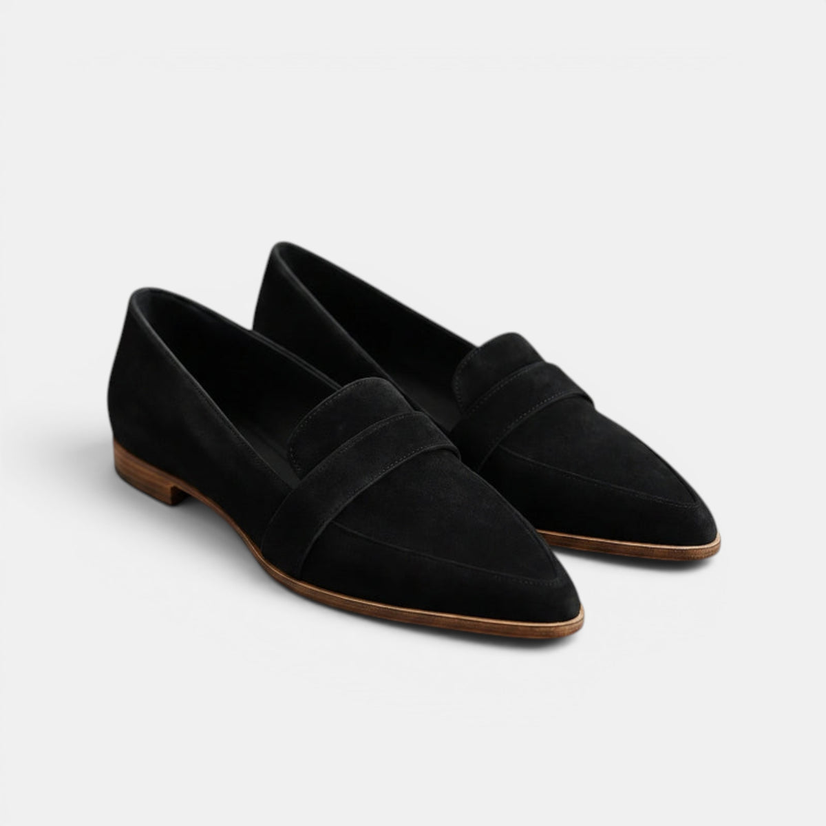 Women's Flat Loafers with Pointed Toe Design