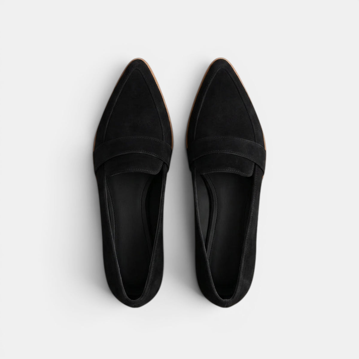 Women's Flat Loafers with Pointed Toe Design
