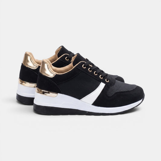 Women's Lace Up Casual Sneakers with Wedge Sole