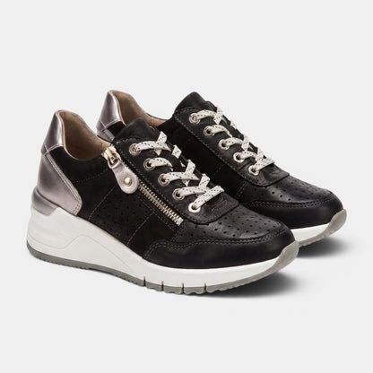 Women's Low Top Walking Shoes with Supportive Platform Sole