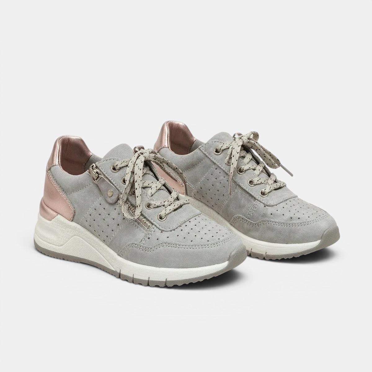 Women's Low Top Walking Shoes with Supportive Platform Sole