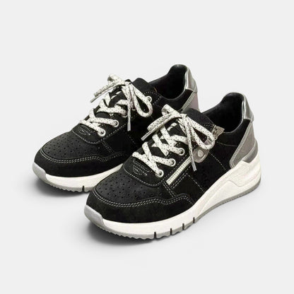 Women's Low Top Walking Shoes with Supportive Platform Sole