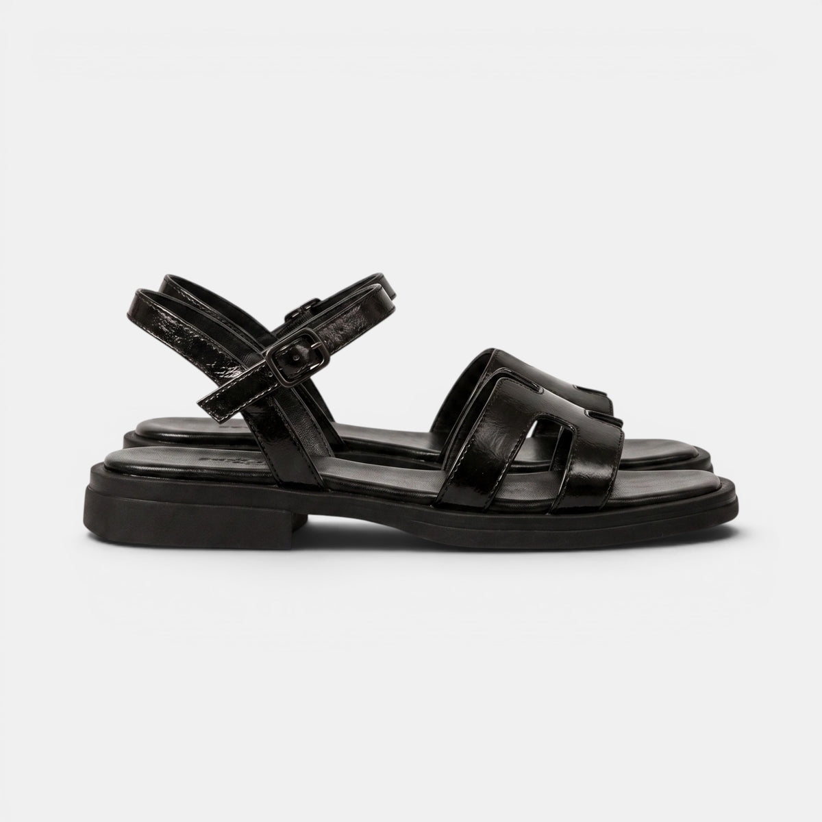 Women's Open Toe Flat Sandals with Adjustable Ankle Strap