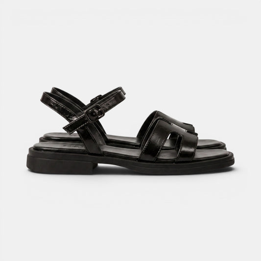 Women's Open Toe Flat Sandals with Adjustable Ankle Strap