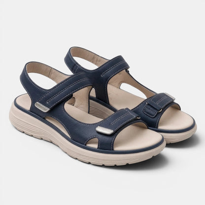 Women's Open Toe Platform Sandals with Adjustable Straps