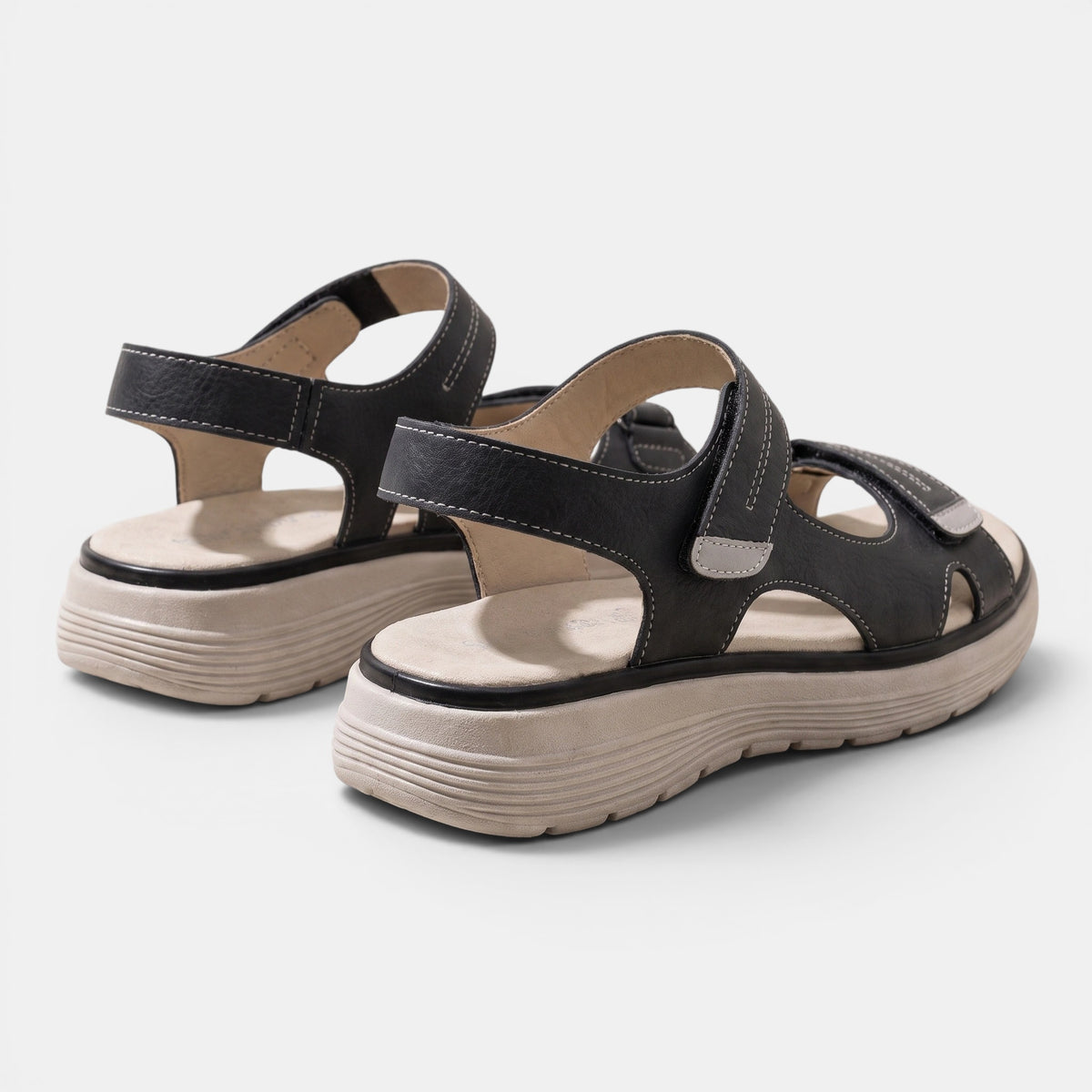 Women's Open Toe Platform Sandals with Adjustable Straps
