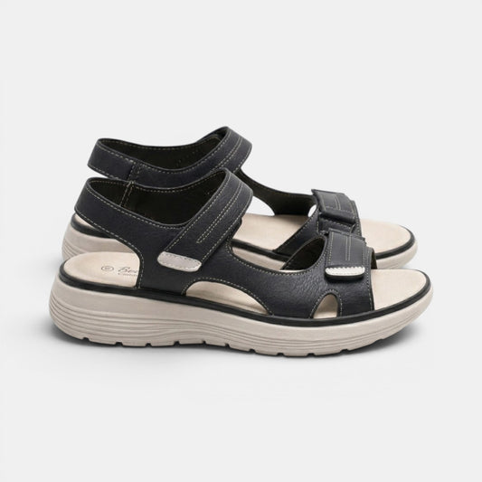 Women's Open Toe Platform Sandals with Adjustable Straps