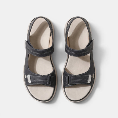 Women's Open Toe Platform Sandals with Adjustable Straps