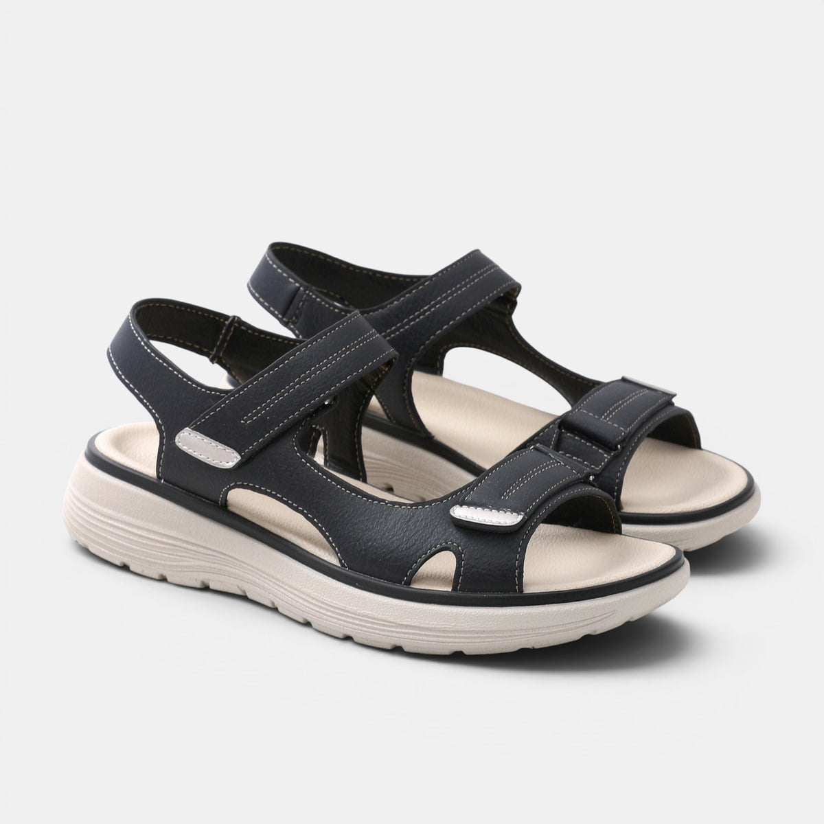 Women's Open Toe Platform Sandals with Adjustable Straps