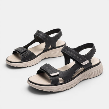 Women's Open Toe Platform Sandals with Adjustable Straps