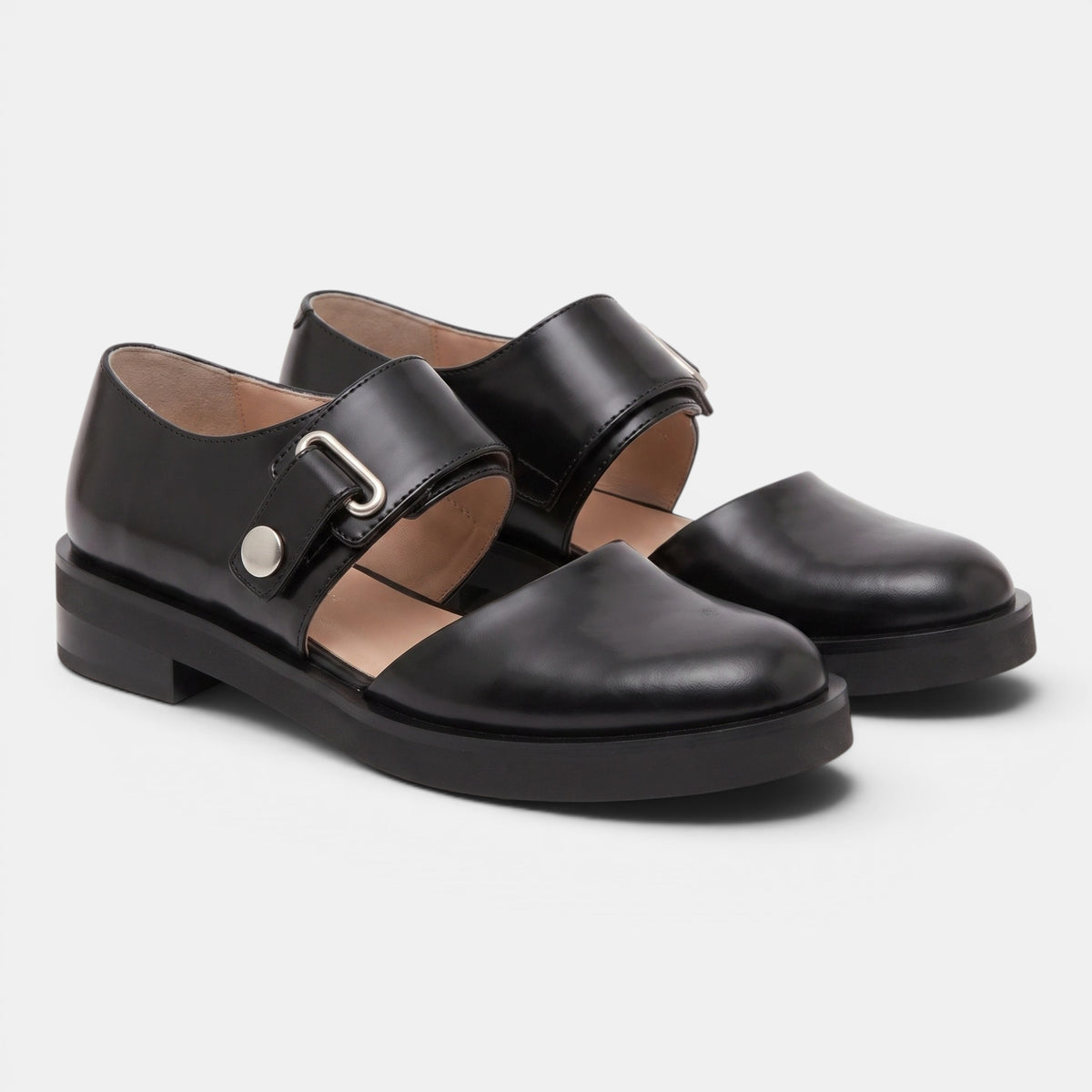 Women's Round Toe Mary Jane Shoes with Buckle Strap