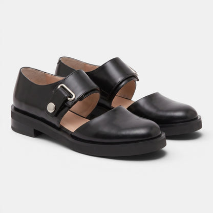 Women's Round Toe Mary Jane Shoes with Buckle Strap