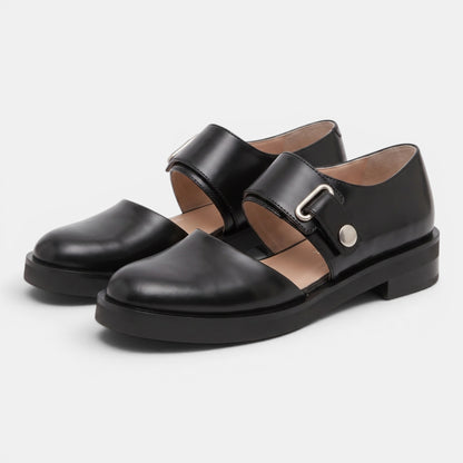 Women's Round Toe Mary Jane Shoes with Buckle Strap