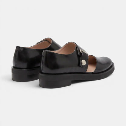 Women's Round Toe Mary Jane Shoes with Buckle Strap