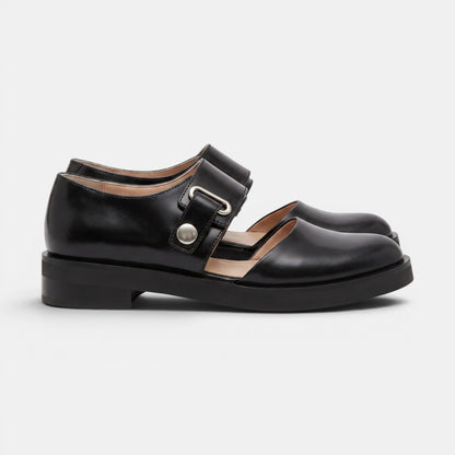 Women's Round Toe Mary Jane Shoes with Buckle Strap