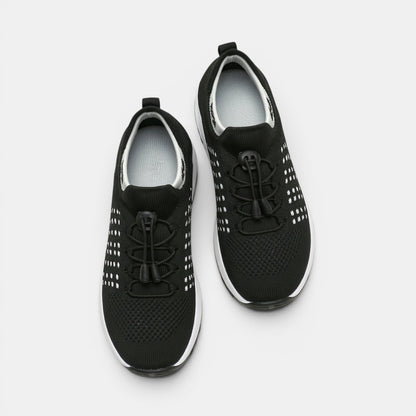 Women's Slip-On Walking Shoes with Adjustable Toggle Laces