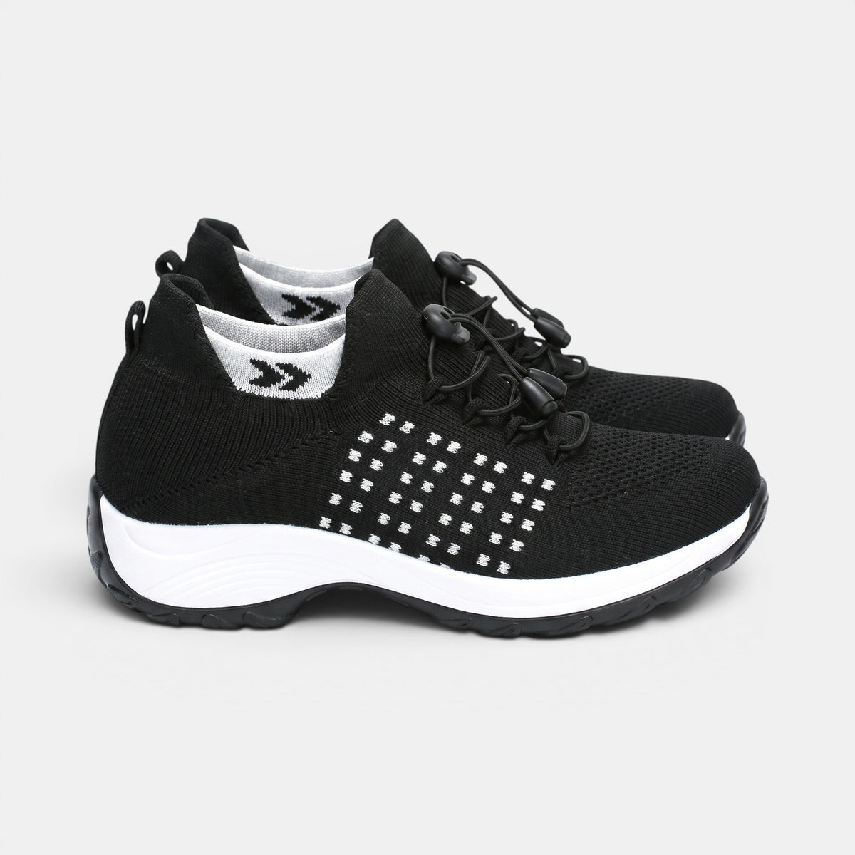 Women's Slip-On Walking Shoes with Adjustable Toggle Laces