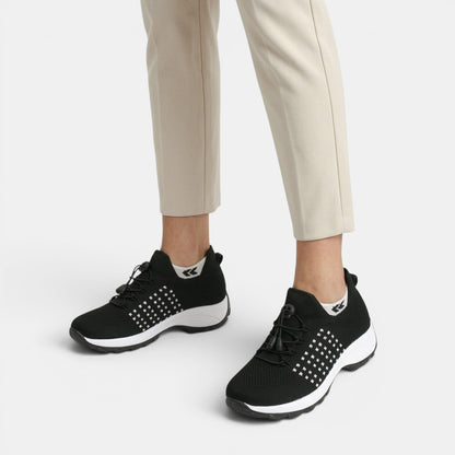 Women's Slip-On Walking Shoes with Adjustable Toggle Laces